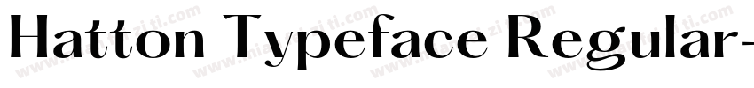 Hatton Typeface Regular字体转换